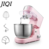 4l stainless steel bowl electric food stand mixer cream blender dough kneading 6 speed cake bread chef machine whisk eggs beater