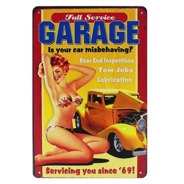

Fashion Metal Tin Sign full service garage Decor Bar Pub Home Vintage Retro Poster