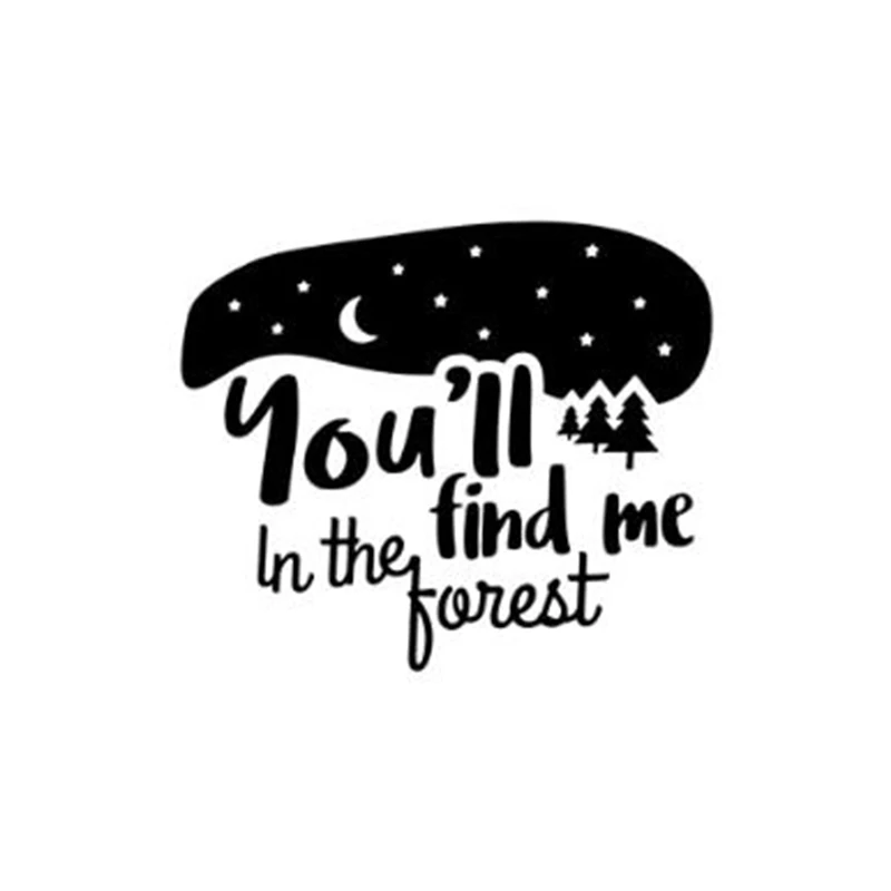 Черный/Серебряный забавные вы сможете найти меня в лесу виниловые наклейки на