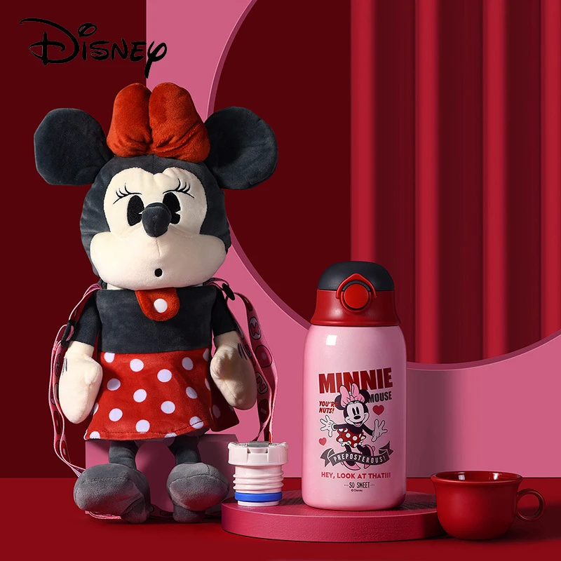 Cup Minnie Mickey Mouse Cute Water Bottle Sullivan 3d Thermos Plush Doll Cup Cover Set Gift