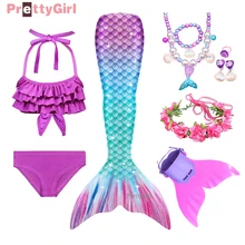 Party Dress Mermaid Tail Swimsuit Beach Bikini Mermaid Costume Cosplay Halloween Party Girls Dress Birthday Gifts