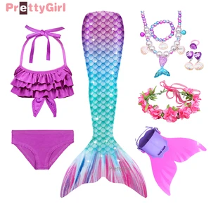 party dress mermaid tail swimsuit beach bikini mermaid costume cosplay halloween party girls dress birthday gifts free global shipping