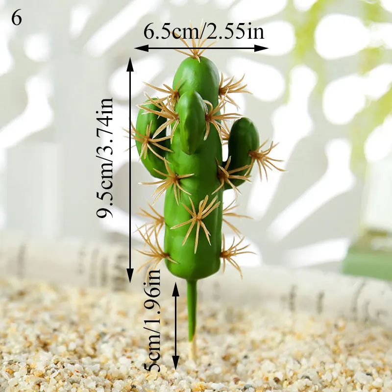 

Artificial Cactus Fake Plastic Opuntia Faux Green Desert Plants Flower Arrangement Desktop Creative Ornament Home Garden Decor