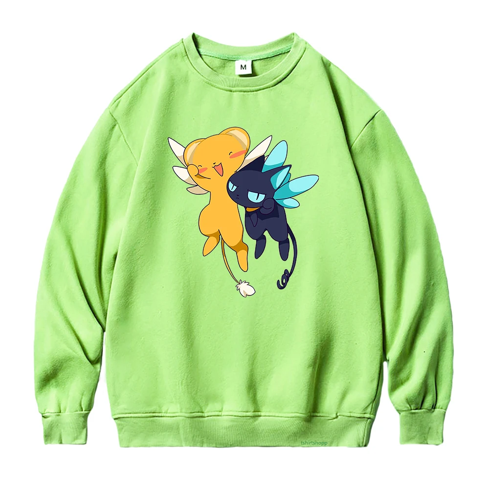 

Cardcaptor Sakura Anime Hoodie Women Kawaii Clothes Manga Kero Spinel Top Cartoon Lucky Cat Hooded Crew-Neck Sweatshirts Vintage