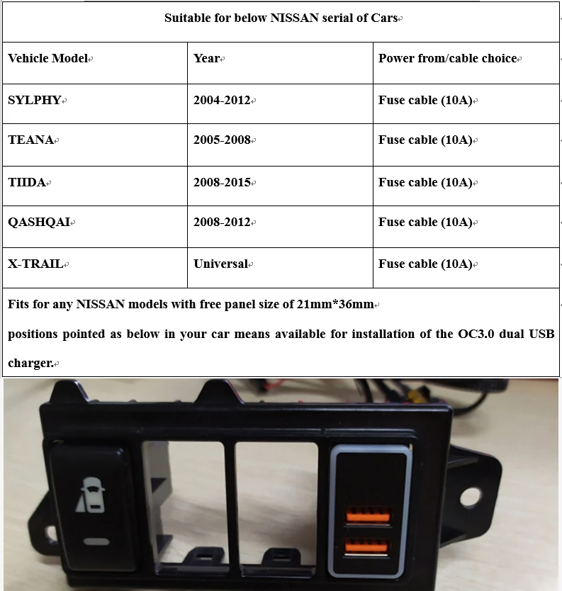 CHELINK 12 В QC3.0 автомобильное зарядное устройство 3USB светодиодный вольтметр адаптер питания с цифровым дисплеем напряжения для Nissan