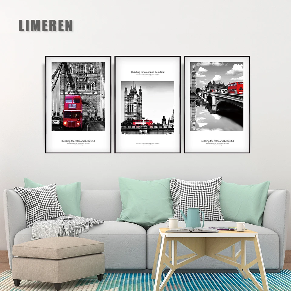Лондонский уличный вид декоративный пейзаж настенная живопись холст плакаты и