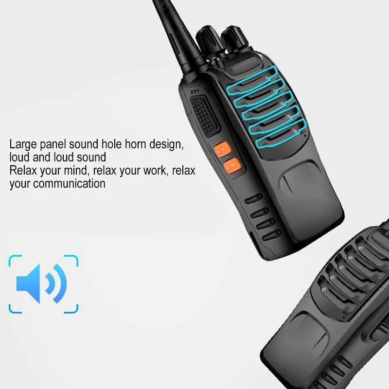 

2021 Waterproof Walkie Talkie High Power Two Way Radio High Fidelity Sound USB Charging Built-In LED Torch Dependable