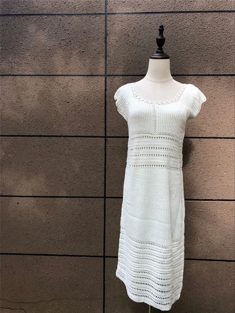 Трикотажное пляжное платье 2020 Пляжная накидка вязаная крючком Туника Пляжное