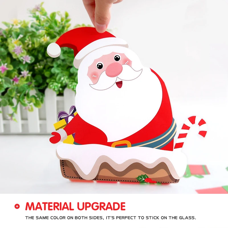 

Christmas Santa Claus Snowman Reindeer decoration Wall sticker Self-adhesive Home Shop Window Glass Door Kids room decor Sticker