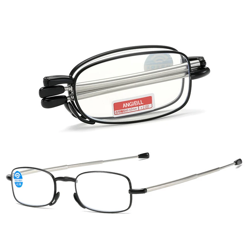 

Anti Blocking Blue Light Presbyopia Eyeglasses Foldable Reading Glasses with Case Eyewear UV400 +100 To +400 Ultra Thin