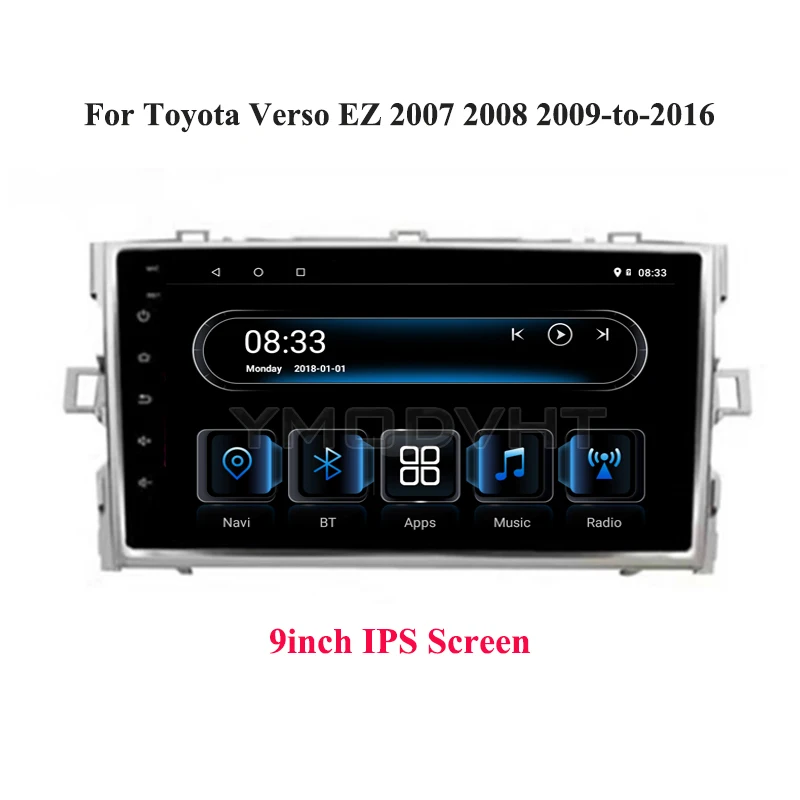 YMODVHT 9 дюймов IPS экран 4G Восьмиядерный Android 0 автомобильный dvd-плеер для Toyota EZ/Verso 2006