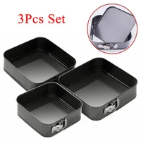 13pcs square shape cake tins mold non stick baking bake trays pan kitchen dining bar bread loaf pate toast cakes movable