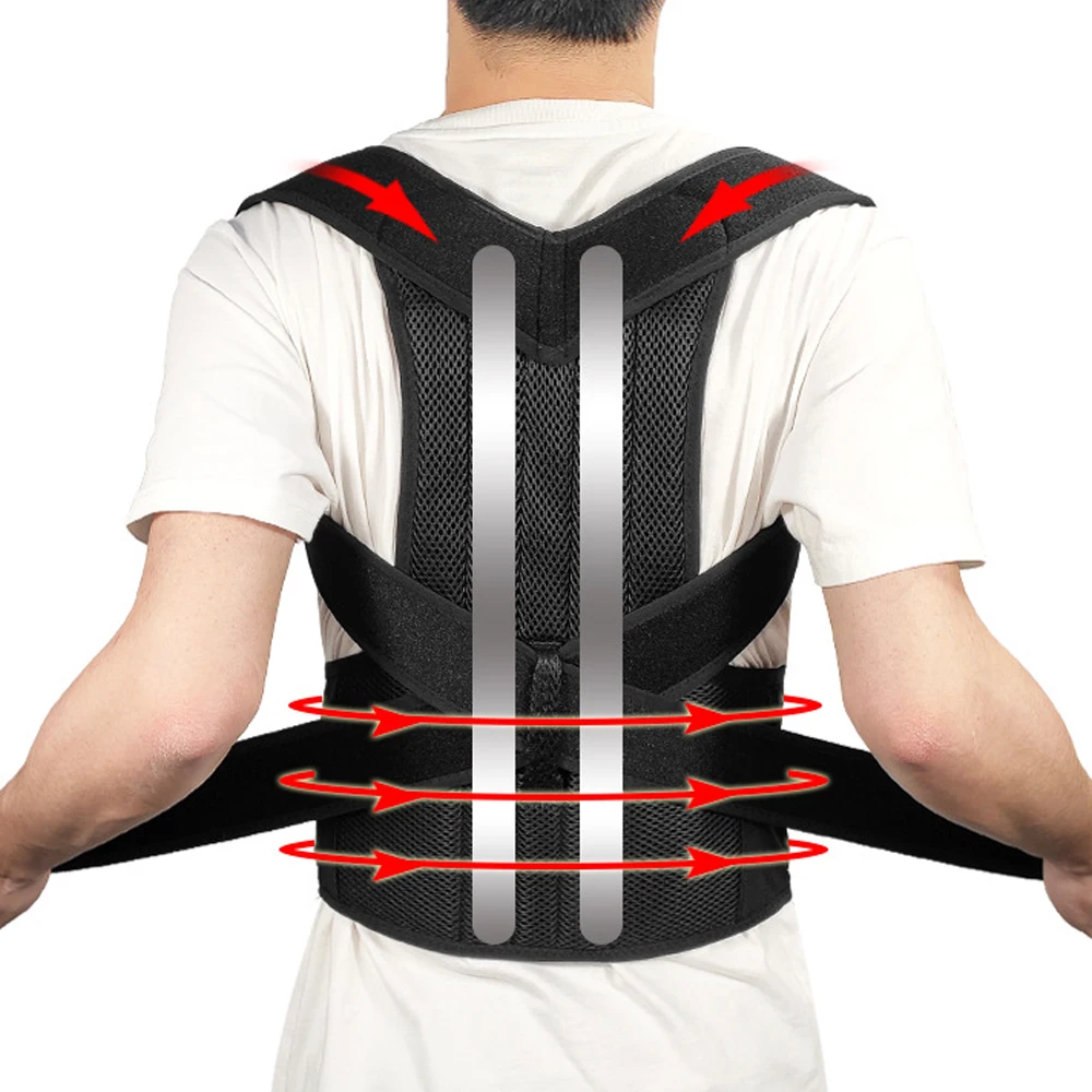 

Steel Bone Shoulder Orthopedic Lower Back Brace Spine Support Bandage Corset Pain Back Support Posture Correction Belt Women Men