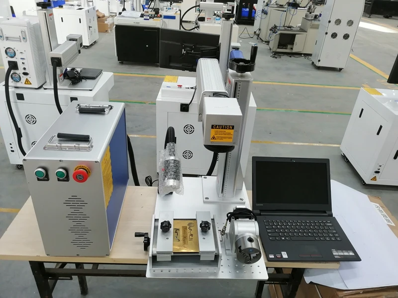 Настольный волоконный лазерный маркировочный станок 30 Вт лазерная