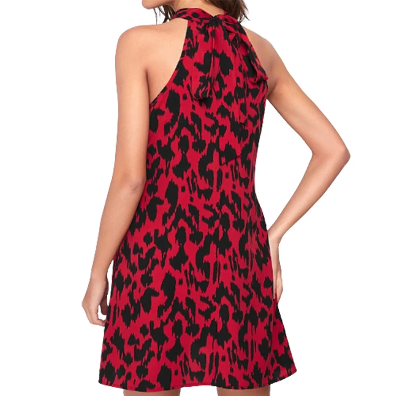 

Robe longue en pour femmes moulante Sexy Vestido elegante de las mujeres verano Casual con estampado de leopardo de hombro