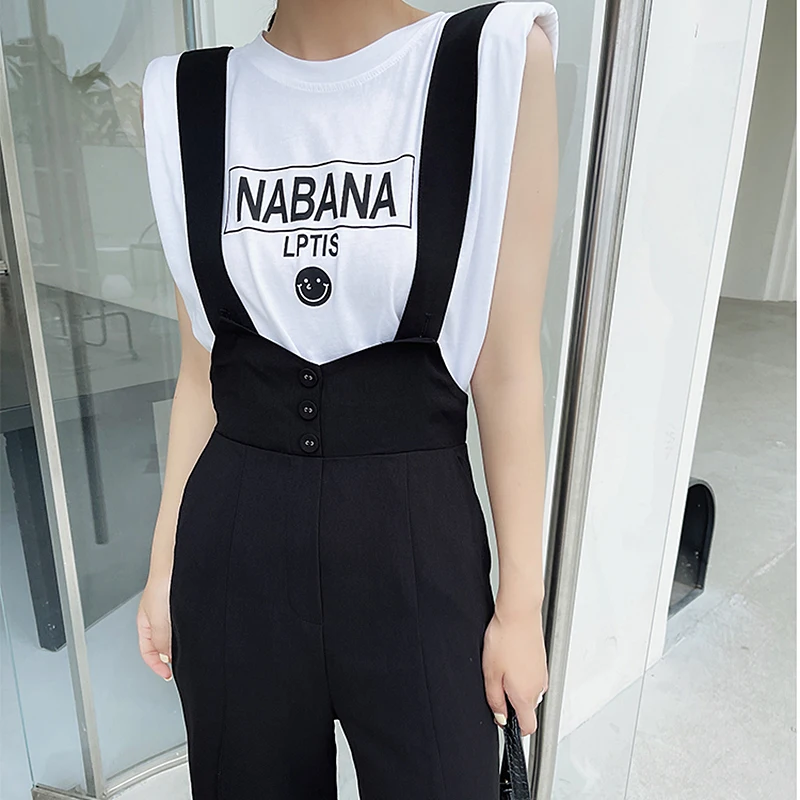

High Quality Black Jumpsuit Women Summer Autumn High Waist Split Jumpsuits Overalls for Women Casual Plus Size monos mujer