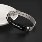 Cazador модный персонализированный браслет с именем даты для мужчин из нержавеющей стали регулируемая цепочка браслет подарок ювелирные изделия
