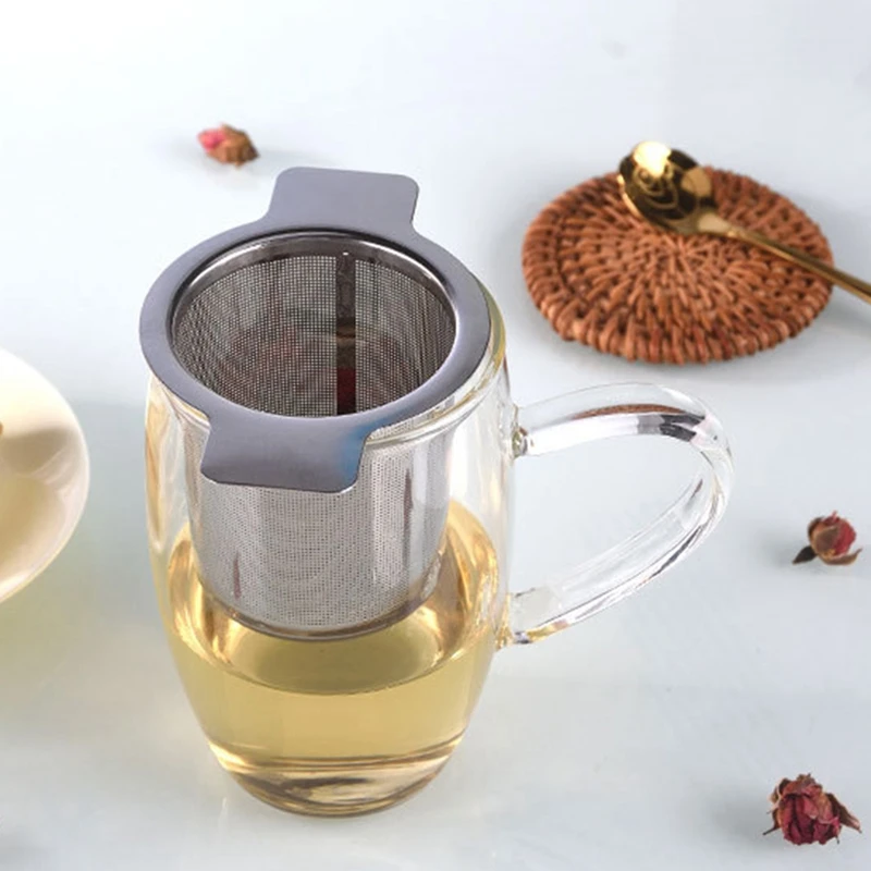 

304 Stainless Steel Reusable Mesh Teapot Double Ear Stainless Steel Teapot Double Handle Teapot Filter