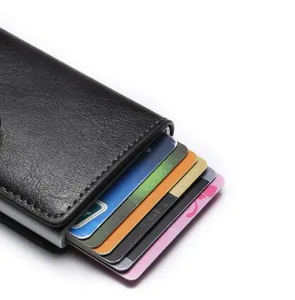 RFID Блокировка Мужской кредитный держатель для карт Кожаный кошелёк для банковских карт чехол Визитница защитный кошелек для женщин 008124