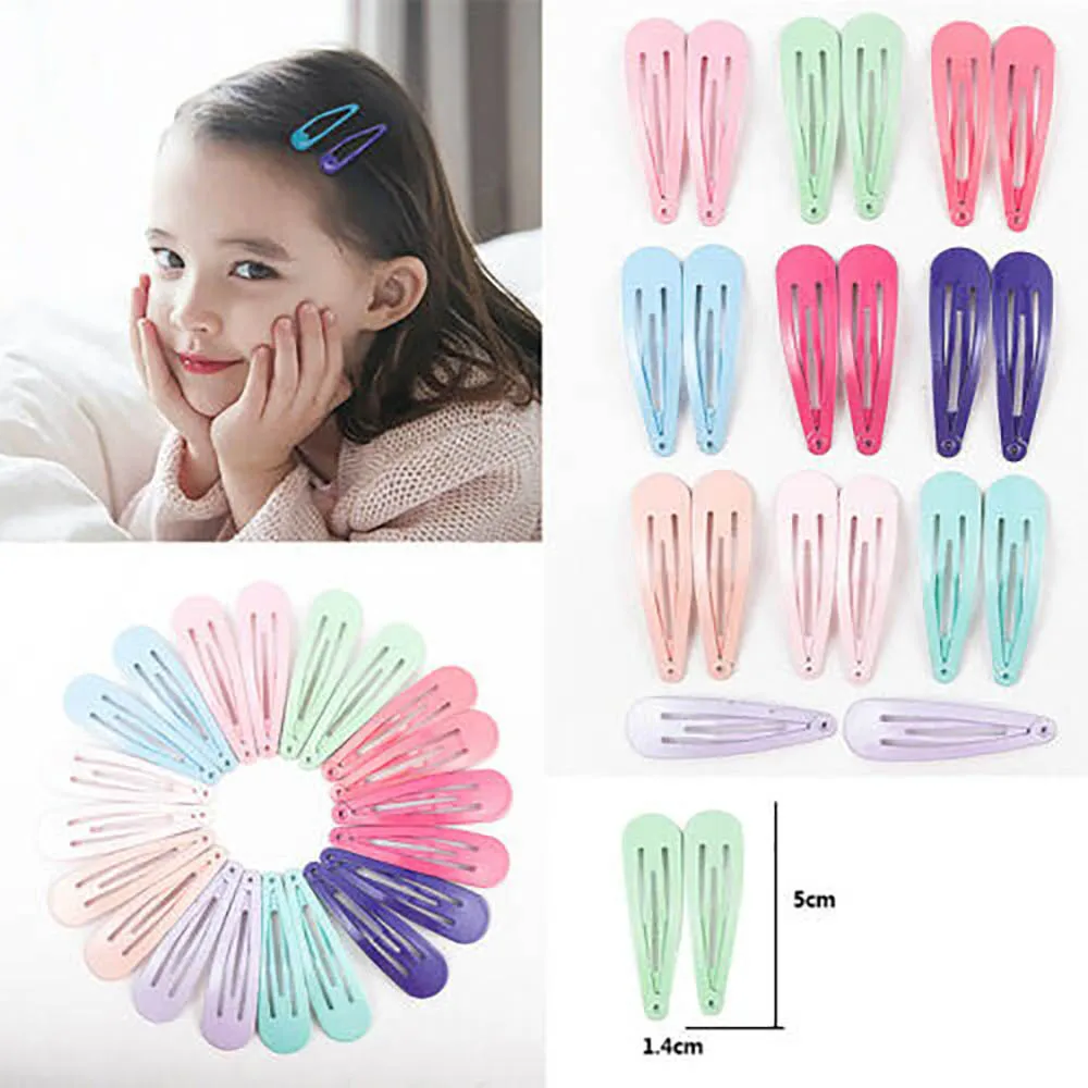 24 шт. заколки для волос девочек детские аксессуары женские одноцветные