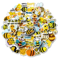 50 pcs children cartoon personality graffiti little bee sticker laptop helmet automobile water cup stationery decorate sticker