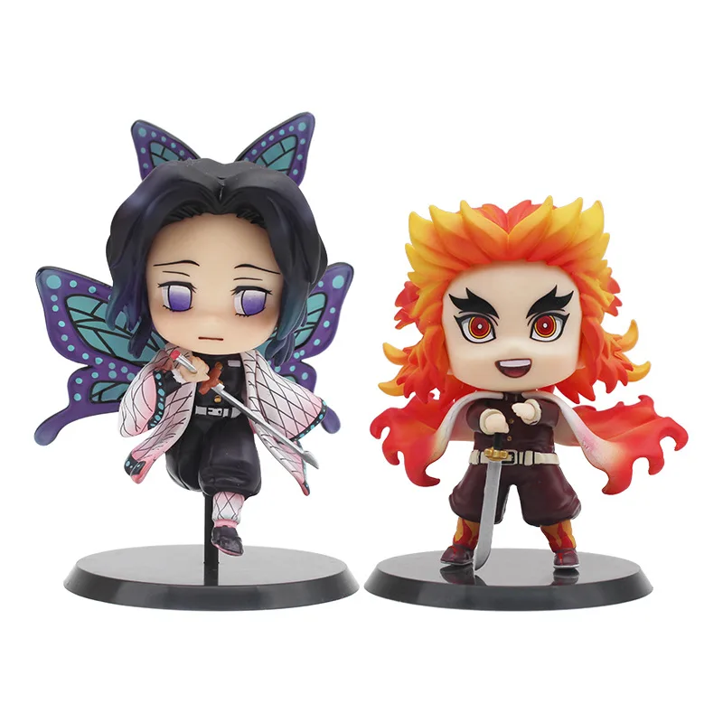 8 см фигура Kimetsu no Yaiba Rengoku Kyoujurou Kochou Shinobu Q ver. Аниме Demon Slayer фигурка Коллекционная