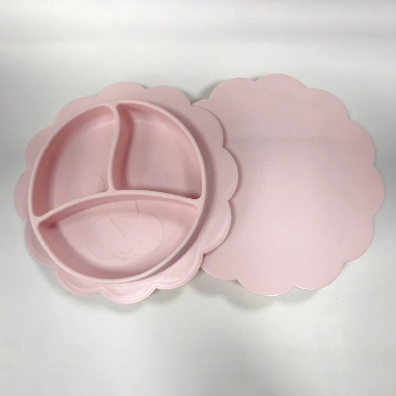 

Food Grade Silicone Cartoon Lion Baby Divided Sucker Bowl Slip-resistant Children Dinner Plate Infant Learning Feeding Dish Tabl
