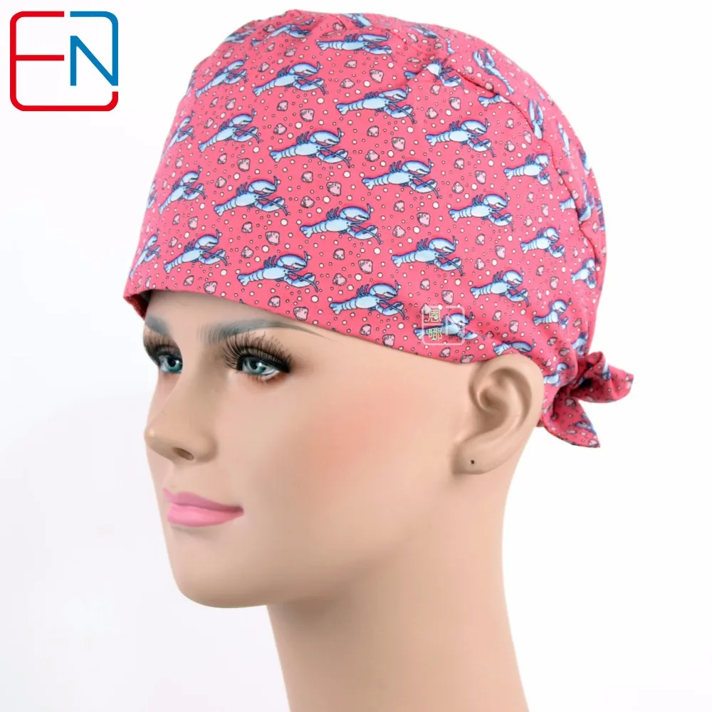 

Hennar Brand Scrub Caps High Quality Cotton Fabric Material Breathable Caps Mask Nursing Scrub Caps Mask