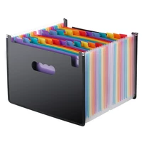 expanding file folder 24 pockets black accordion a4 folder