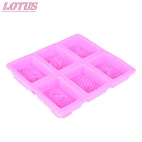 1pc new honey bee silicone soap mold diy handmade craft 3d soap mold silicone rectangular 6 forms soap molds for soap making hot