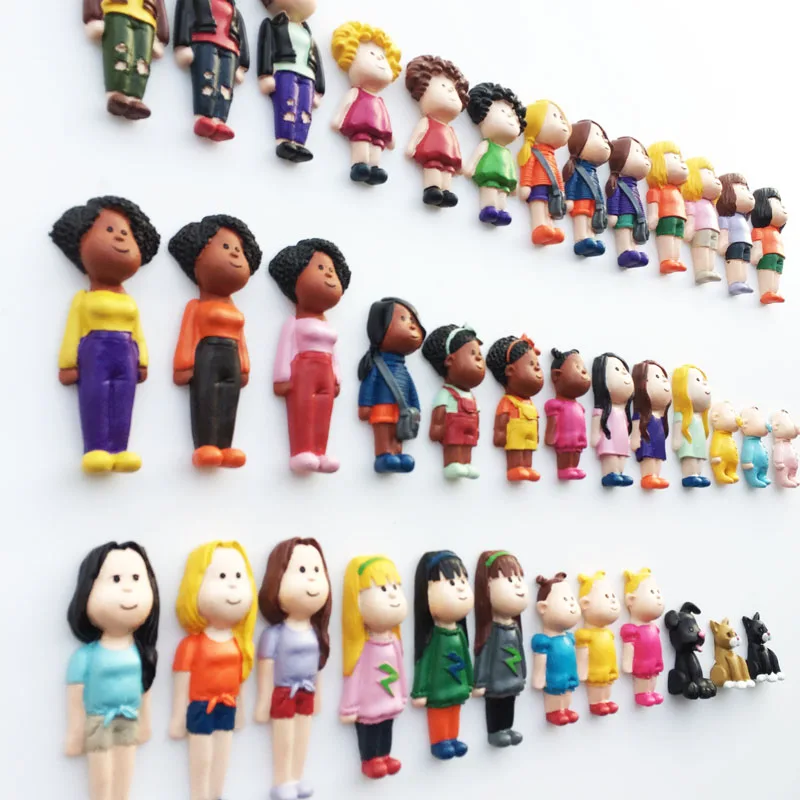 Милые персонажи магниты на холодильник мультфильмов девушка наклейка 3D рисунок