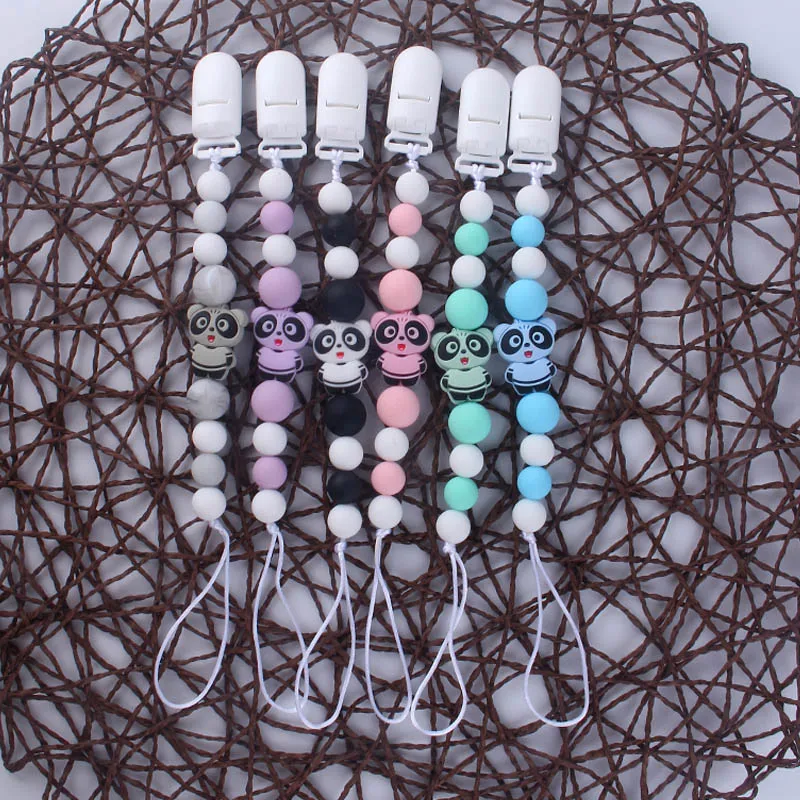 Милый зажим для соски маленькая мини-панда с животными держатель | Мать и ребенок