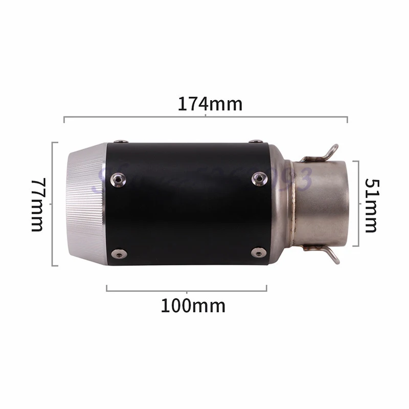 51 мм Универсальный мотоциклетный короткий выхлопной глушитель мотоциклетная