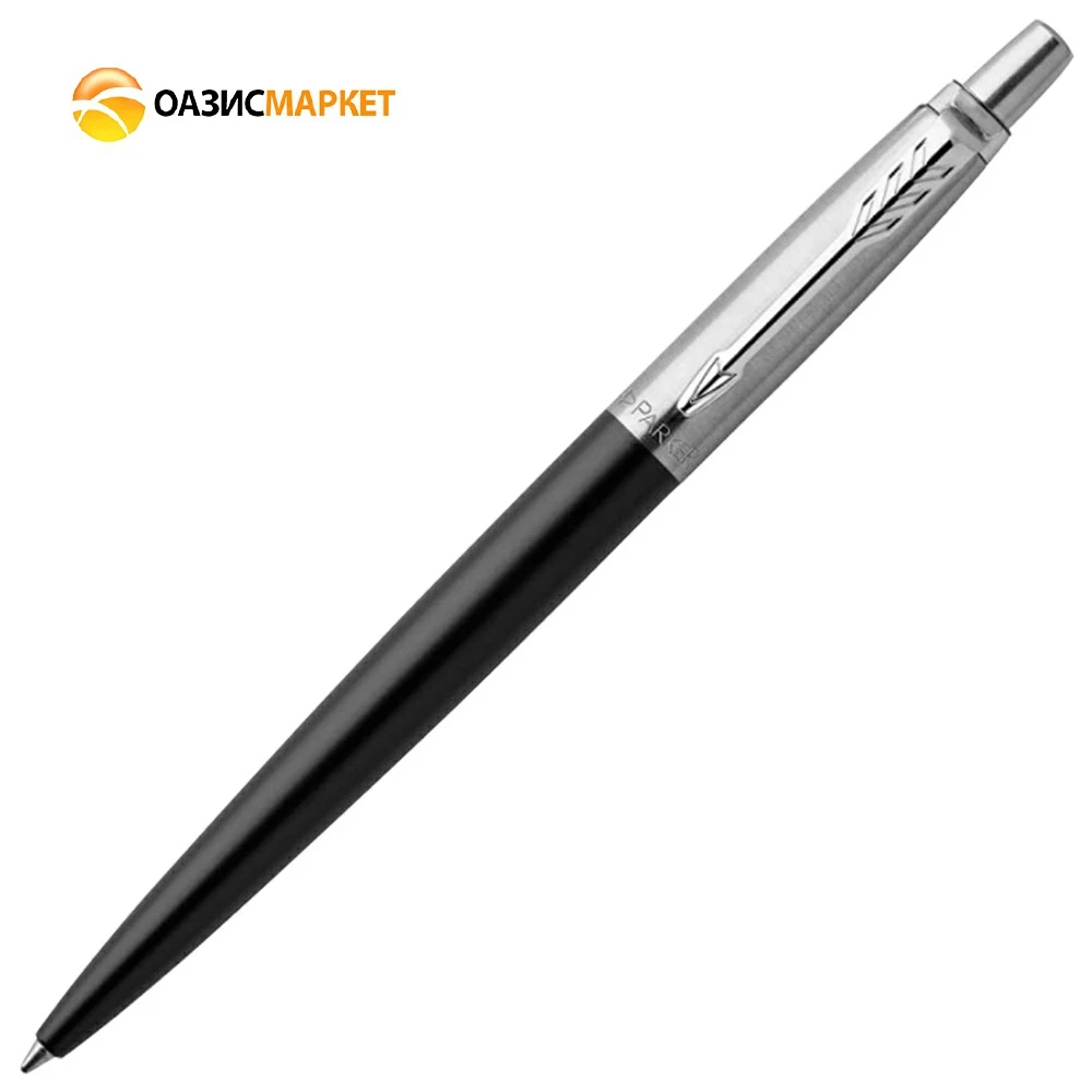 Ручка шариковая PARKER &quotJotter Plastic CT" корпус черный детали из нержавеющей стали
