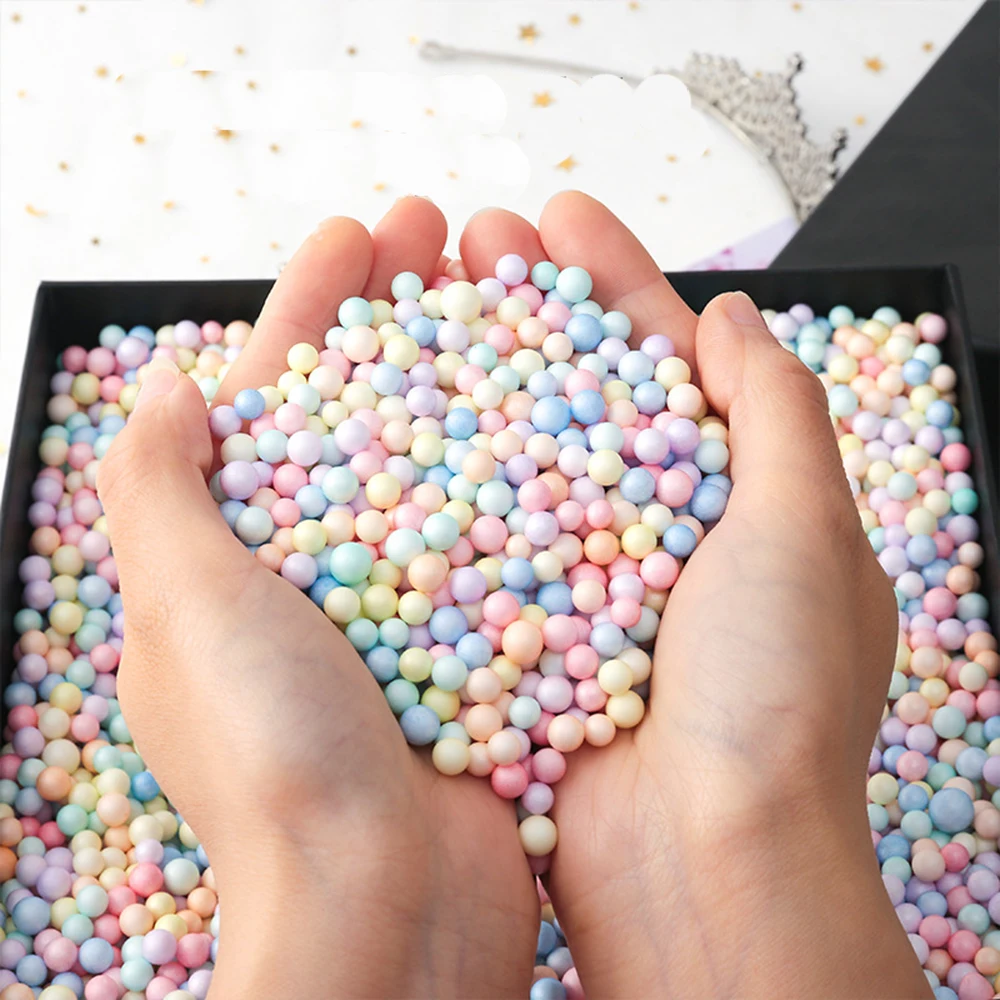 

10g/20g/30g DIY Color Foam Ball Boutique Gift Box Filling Packing Party Filling DIY Pellet Ball Accessories Slime Ball Foam Ball