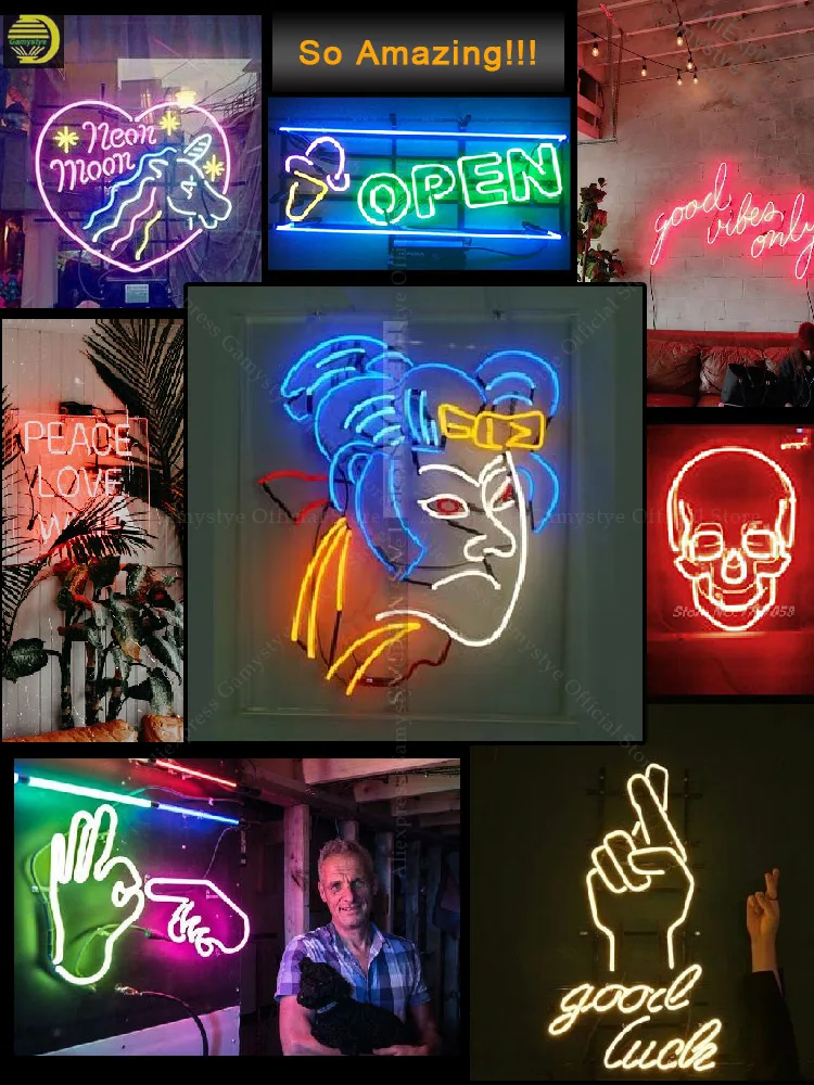 Neon Sign Follow Your Dreams light Wall Beer Bar Floor Lamp Hotel Advertise Recreational Handmade Real glass TUBE | Лампы и освещение