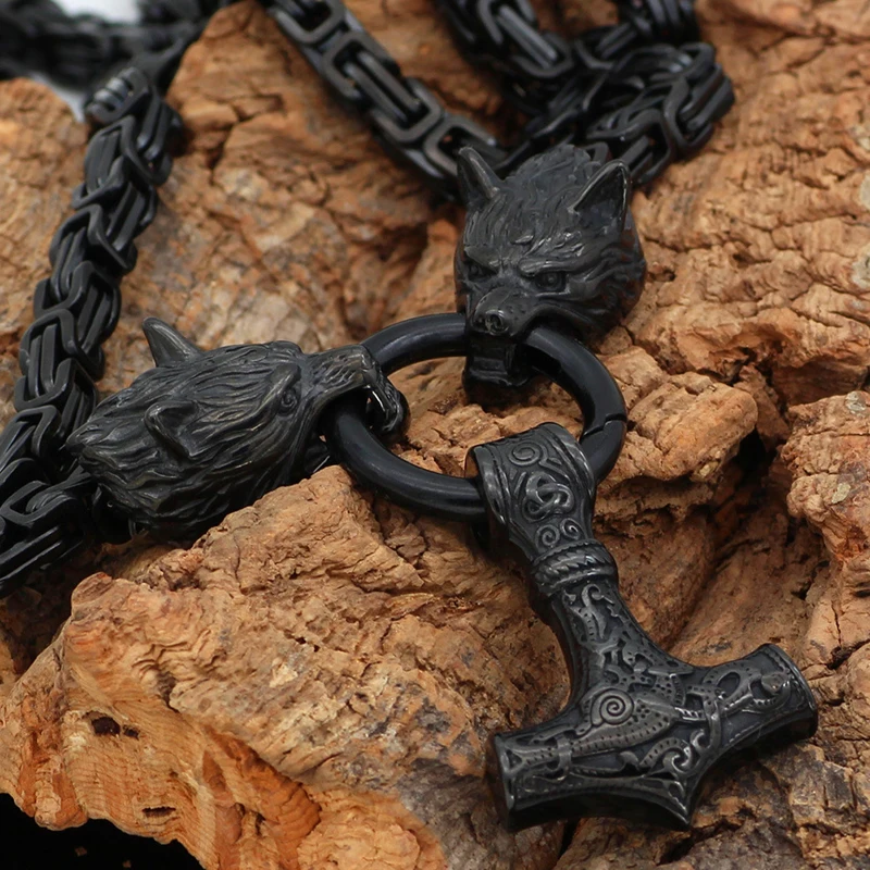 

Модное мужское ожерелье черного цвета в стиле панк из нержавеющей стали, ювелирные изделия для мужчин 210325-19