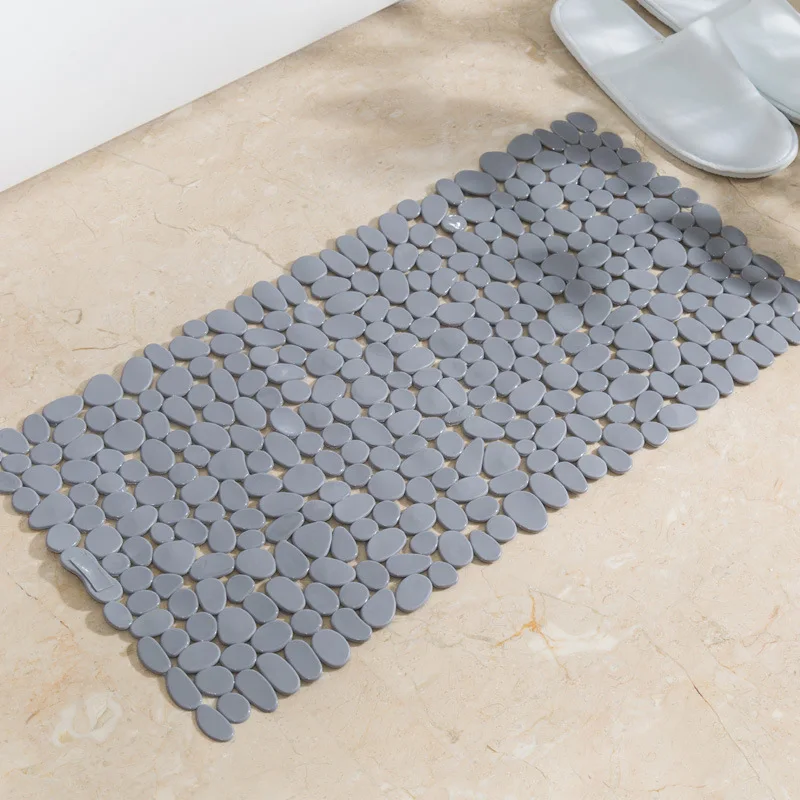 

70*36cm Cobblestone Floor Mat Bathtub Bath Mat PVC Large Bathtub Safety Shower Non-slip Bath Mat Massage Mat Suction Cup mat