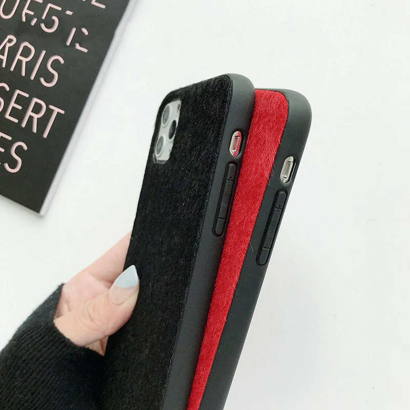 Модный Роскошный Пушистый Плюшевый Мех для Iphone 11 12 Pro XS Max X XR 6s 7 8 Plus SE 2020 чехлы