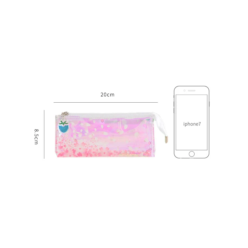 Новинка чехол для карандаша с лазерным рисунком Kawai карандашей и школьные сумки