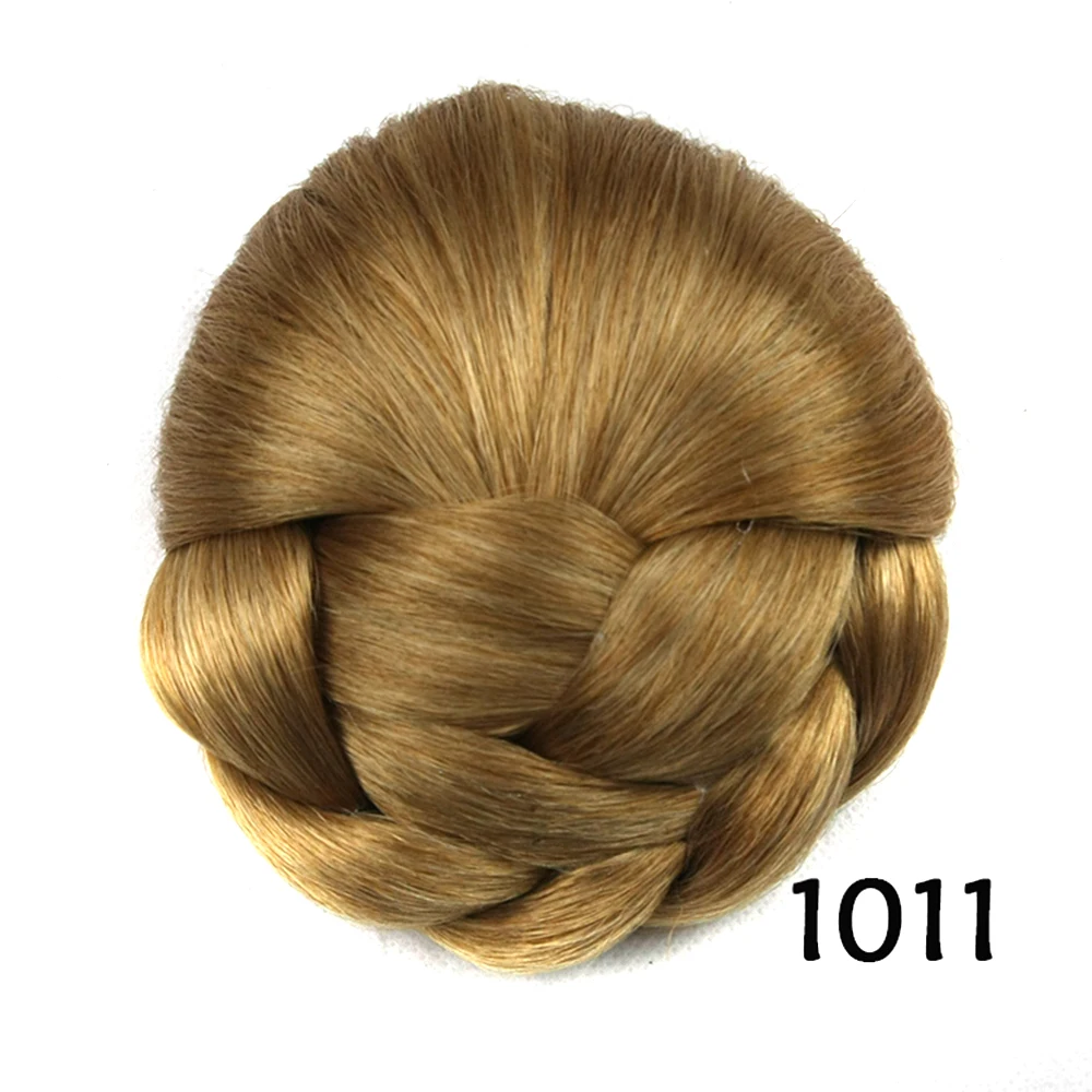 1011 Soowee, 6 цветов, синтетические волосы, плетеные шиньон, коричневый блонд, заколки для волос, булочка для женщин, Пончик, аксессуары для волос, Роликовые шиньоны - Цвет: 1011