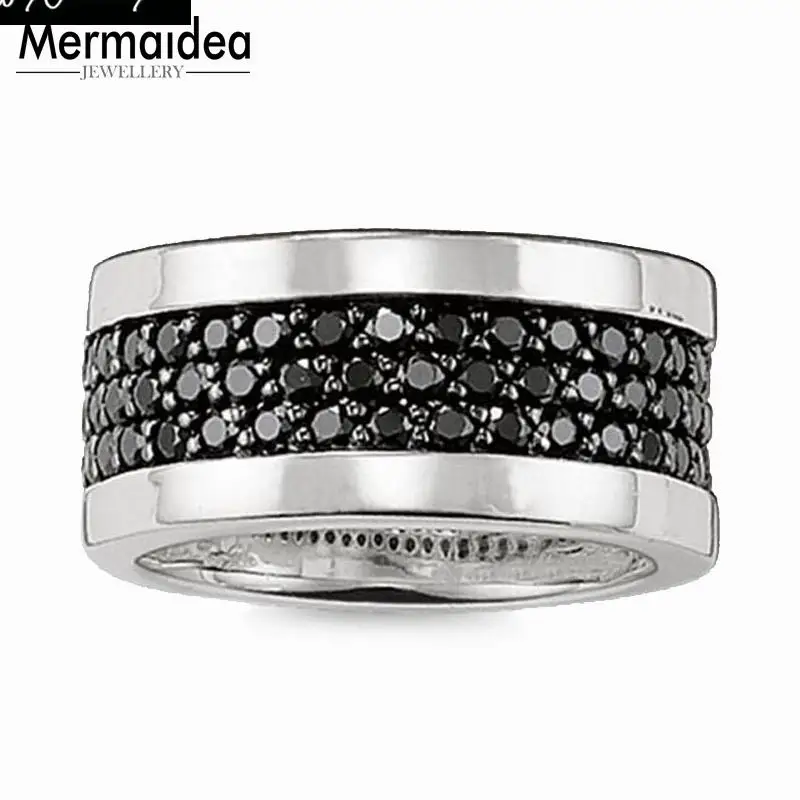 Вечность кольцо классический черный посеребренный модный подарок для женщин и