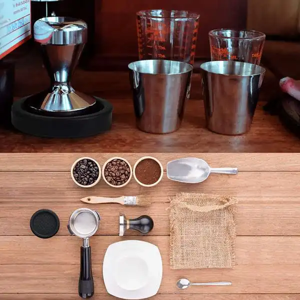 

2 Packs Espresso Coffee Tamper Mat Pad Silicone Anti-Slip Corner Pad Coffee Tools Kitchen Accessories(Double Cup+Round)