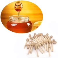 100pcs mini wooden honey spoon honey wooden stir bar for honey jar supplies eco friendly long handle mixing stick dessert tools