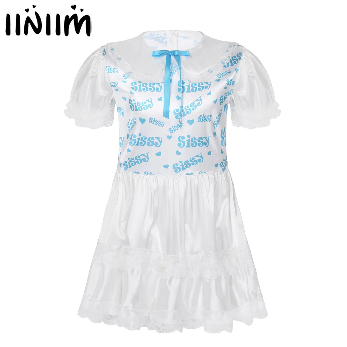 Мужской Шелковый Атласный Костюм для малышей с воротником пышными рукавами