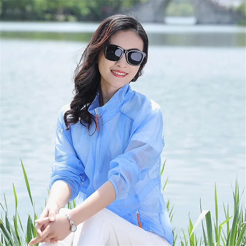 Куртка женская Солнцезащитная тонкая модная свободная ветровка с воротником