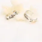 Модное плоское кольцо с надписью la Луна и узором в виде Луны, романтическое любовное кольцо, оптовая продажа