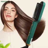 hair straightener curling iron straightening brush comb electric fast heating curler hair caring tools comb styler 5 gears