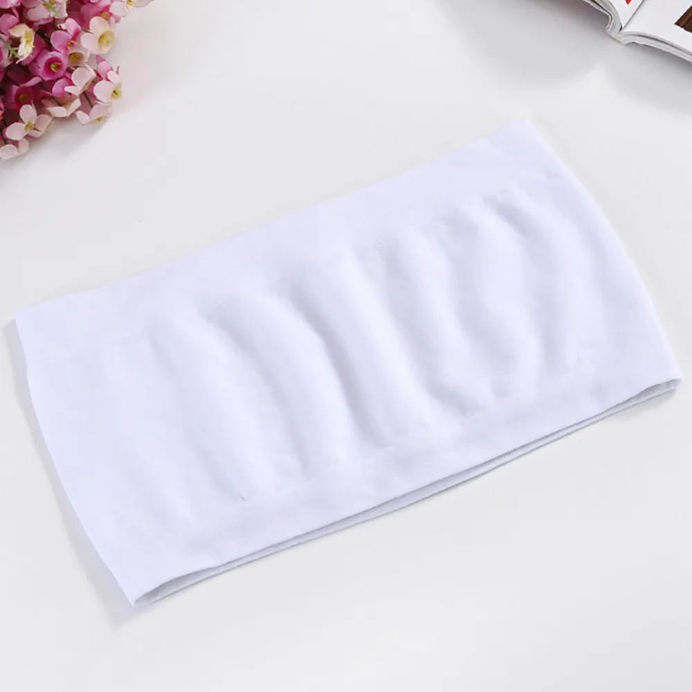 Женский Бесшовный Бюстгальтер-бандо без бретелек с мягкими чашечками однотонный