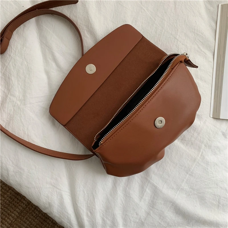 Small New Women Fashion Handbag Shoulder Bags Waist Purse PU Leather Simple Ladies Messenger Hobos Bag